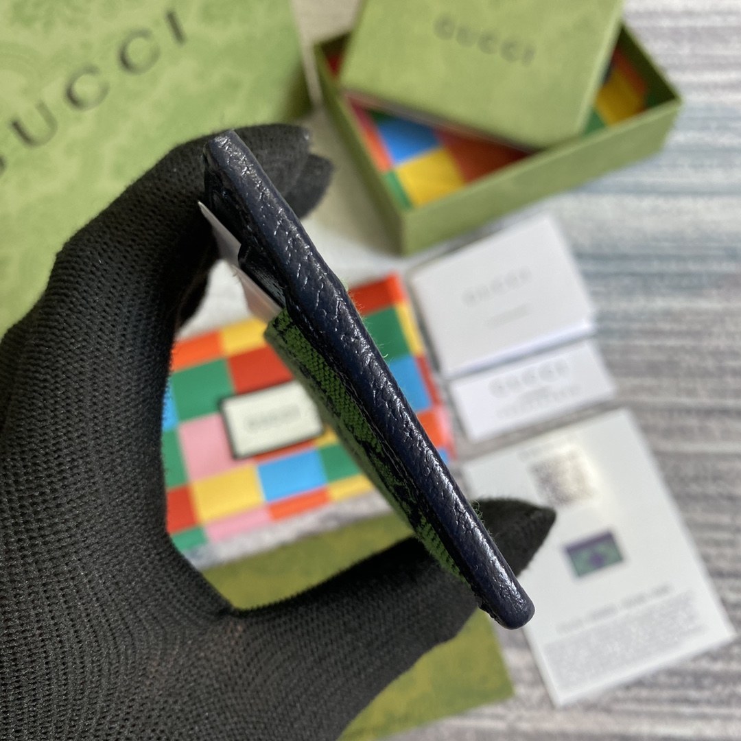 659601 GG Multicolor card case wallet