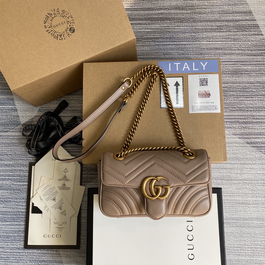 446744 GG Marmont matelassé mini bag, GUCCI Shoulder Bags for Women