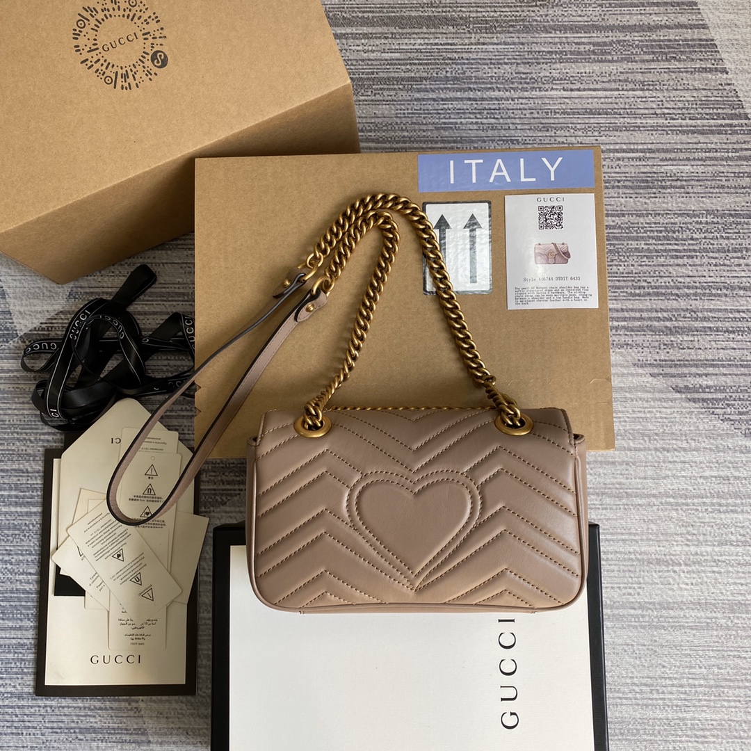 446744 GG Marmont matelassé mini bag, GUCCI Shoulder Bags for Women