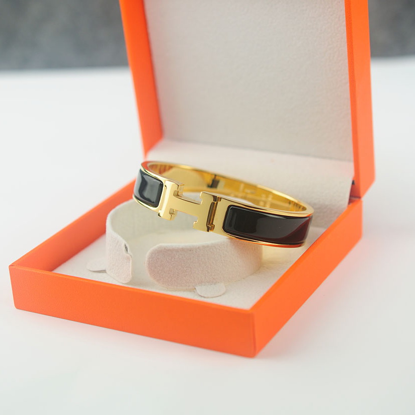 Hermes Bracelets & Bangles Stainless Steel, Perimeter 17cm, width 12mm, thick 3mm