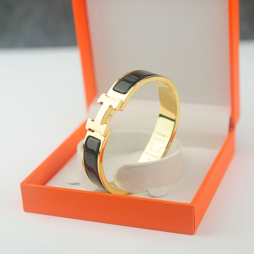 Hermes Bracelets & Bangles Stainless Steel, Perimeter 17cm, width 12mm, thick 3mm