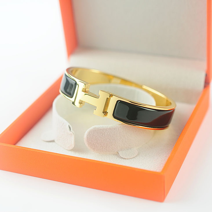 Hermes Bracelets & Bangles Stainless Steel, Perimeter 17cm, width 12mm, thick 3mm