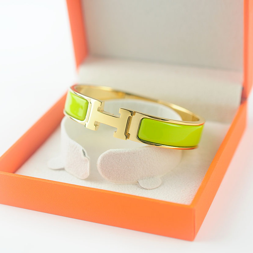 Hermes Bracelets & Bangles Stainless Steel, Perimeter 17cm, width 12mm, thick 3mm