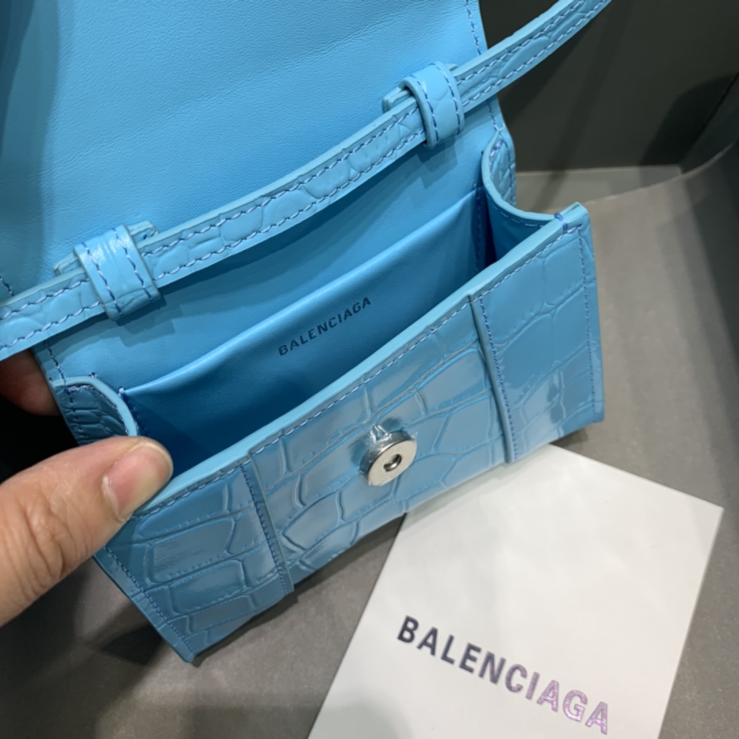 WOMEN'S HOURGLASS MINI TOP HANDLE BAG IN GOLD, Balenciaga Bag