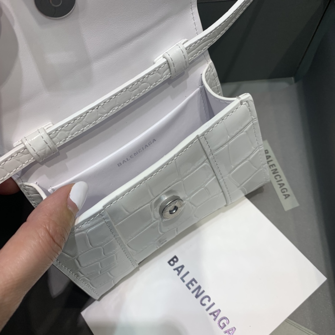 WOMEN'S HOURGLASS MINI TOP HANDLE BAG IN GOLD, Balenciaga Bag