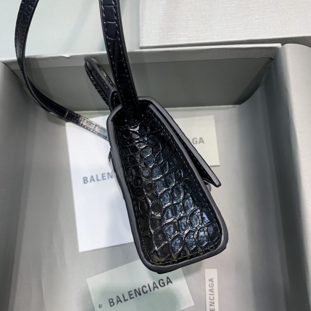 WOMEN'S HOURGLASS MINI TOP HANDLE BAG IN GOLD, Balenciaga Bag