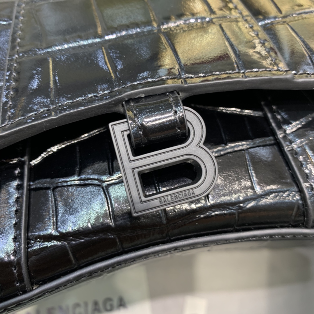 WOMEN'S HOURGLASS MINI TOP HANDLE BAG IN GOLD, Balenciaga Bag