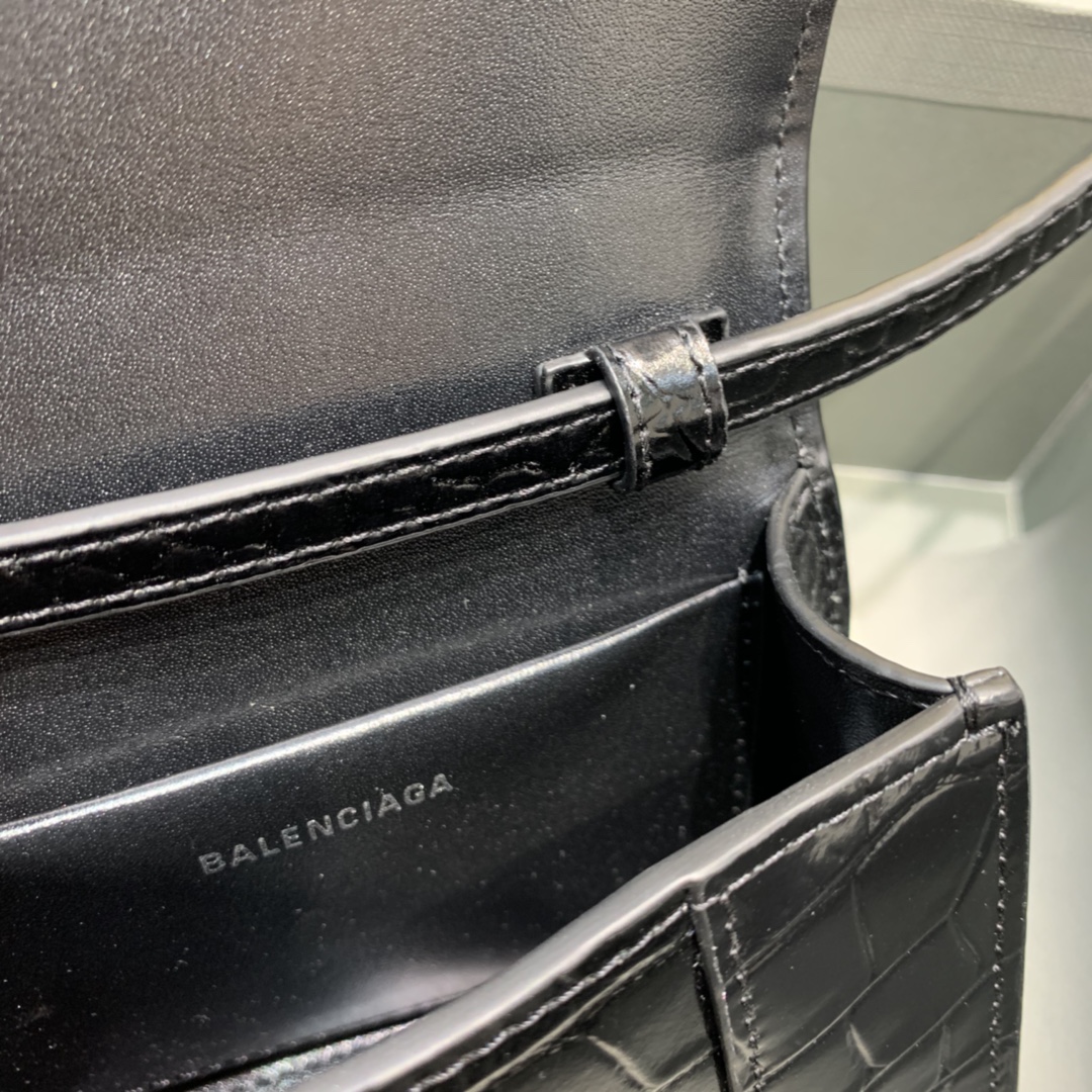 WOMEN'S HOURGLASS MINI TOP HANDLE BAG IN GOLD, Balenciaga Bag