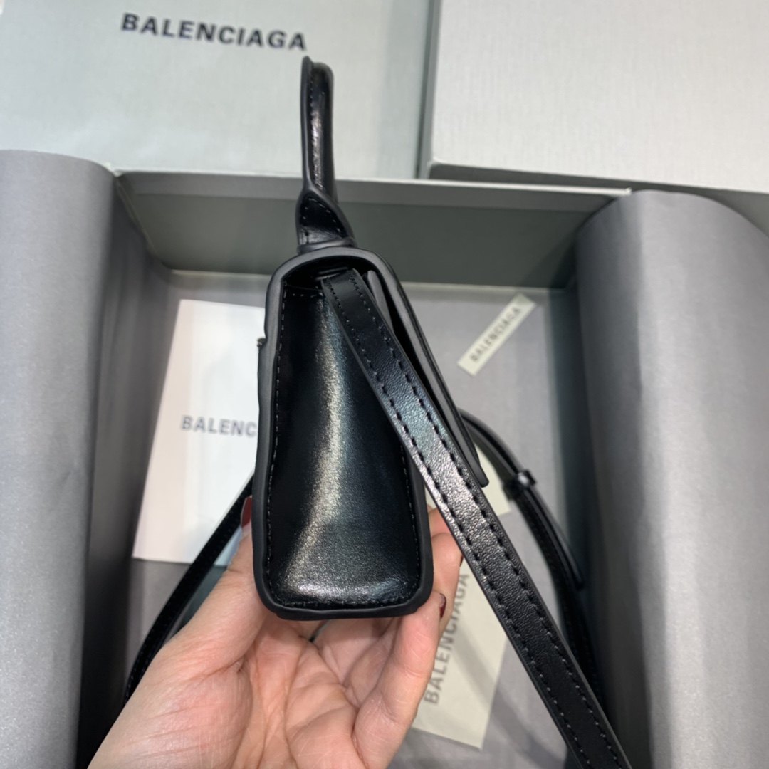 WOMEN'S HOURGLASS MINI TOP HANDLE BAG IN GOLD, Balenciaga Bag
