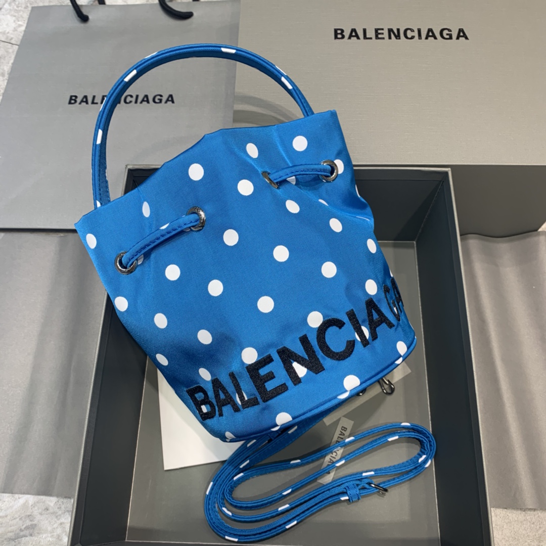 WOMEN'S WHEEL XS DRAWSTRING BUCKET, BALENCIAGA HANDBAG