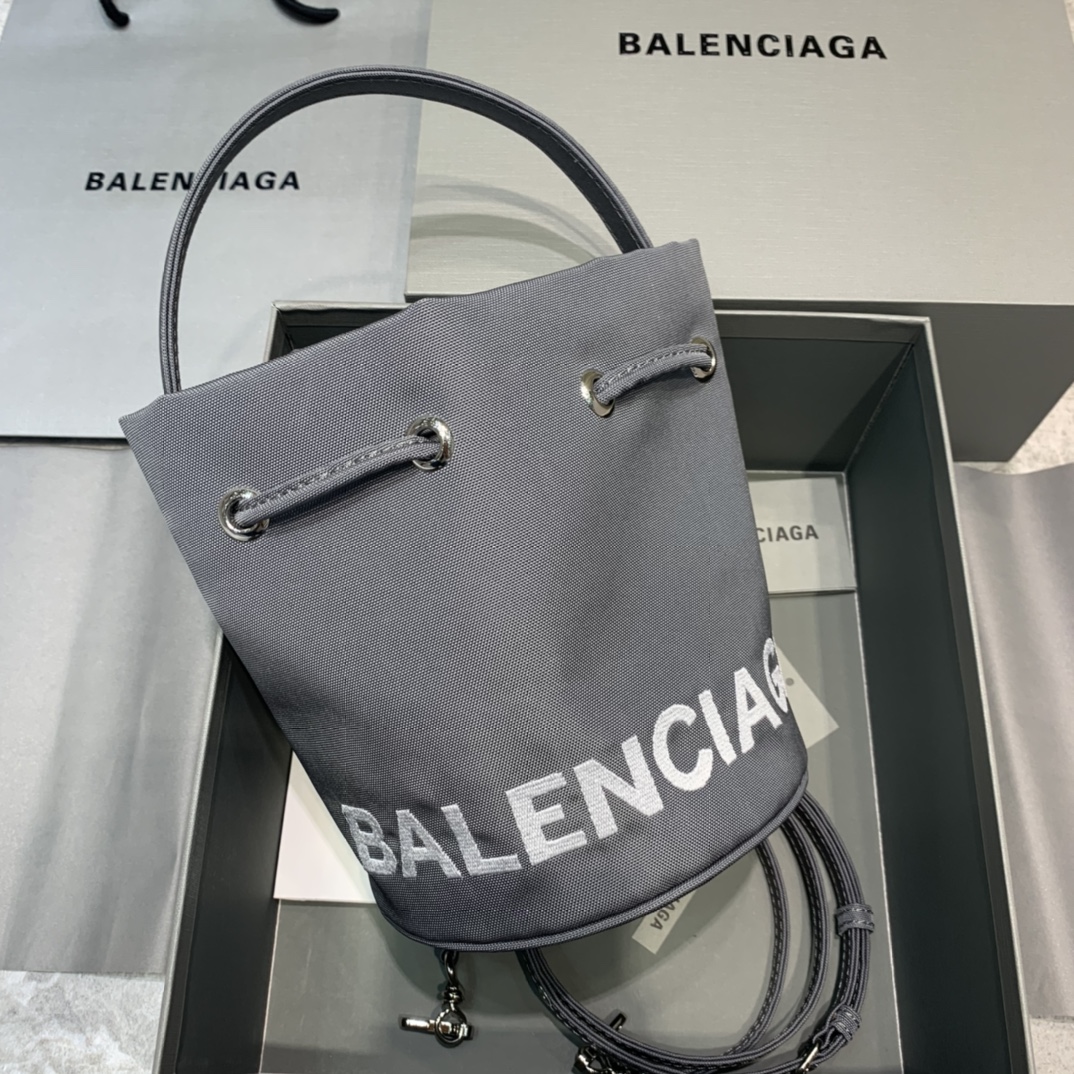 WOMEN'S WHEEL XS DRAWSTRING BUCKET, BALENCIAGA HANDBAG