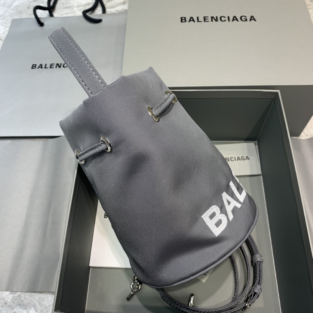 WOMEN'S WHEEL XS DRAWSTRING BUCKET, BALENCIAGA HANDBAG