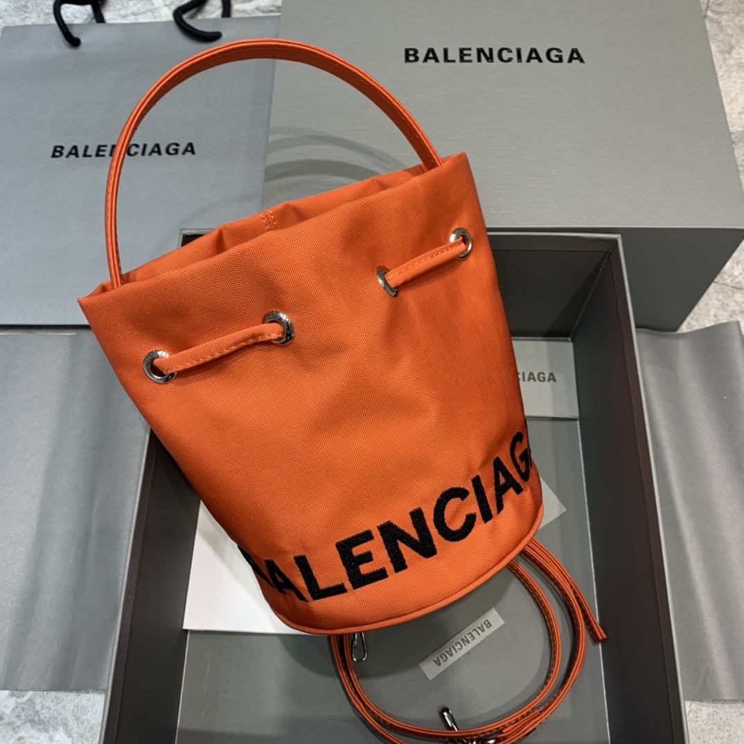 WOMEN'S WHEEL XS DRAWSTRING BUCKET, BALENCIAGA HANDBAG