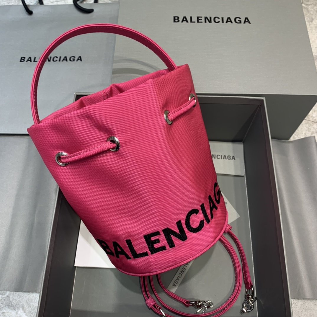 WOMEN'S WHEEL XS DRAWSTRING BUCKET, BALENCIAGA HANDBAG