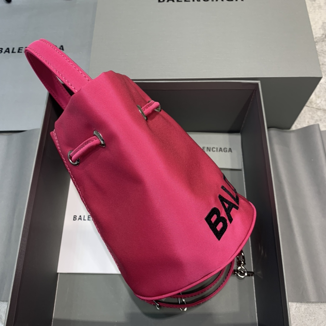 WOMEN'S WHEEL XS DRAWSTRING BUCKET, BALENCIAGA HANDBAG