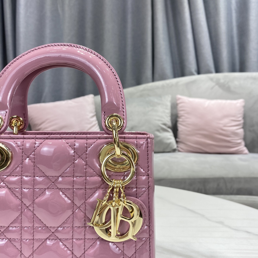 MINI LADY DIOR LAMBSKIN BAG, Strap long about 120cm, Christian Dior CD Handbags