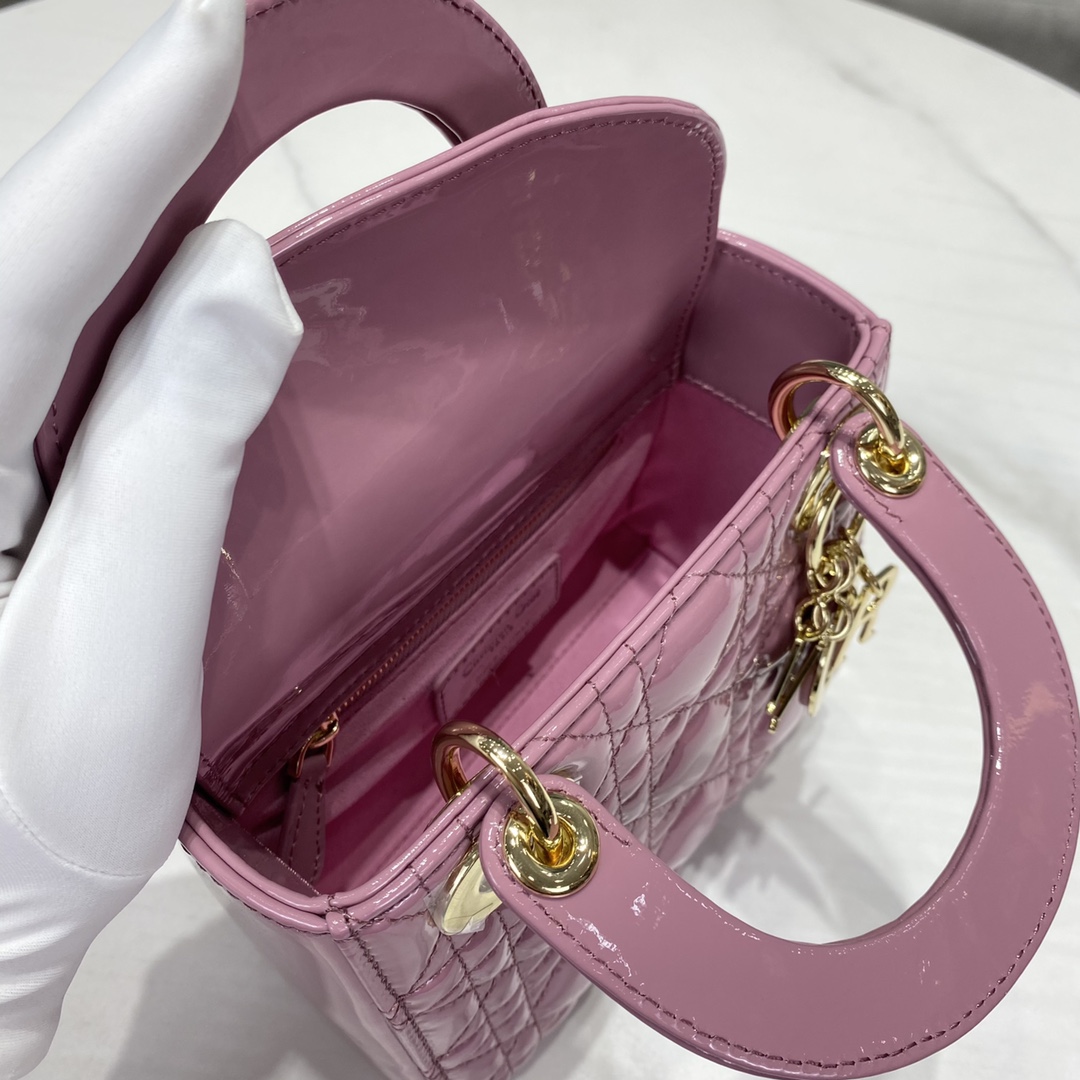 MINI LADY DIOR LAMBSKIN BAG, Strap long about 120cm, Christian Dior CD Handbags