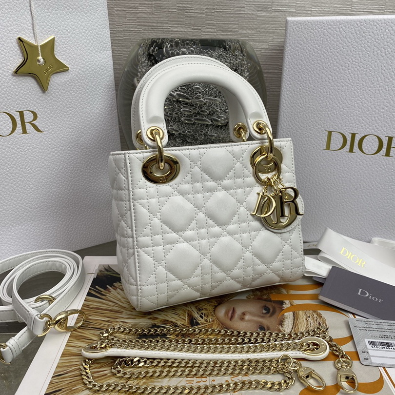 MINI LADY DIOR LAMBSKIN BAG, Strap long about 120cm, Christian Dior CD Handbags