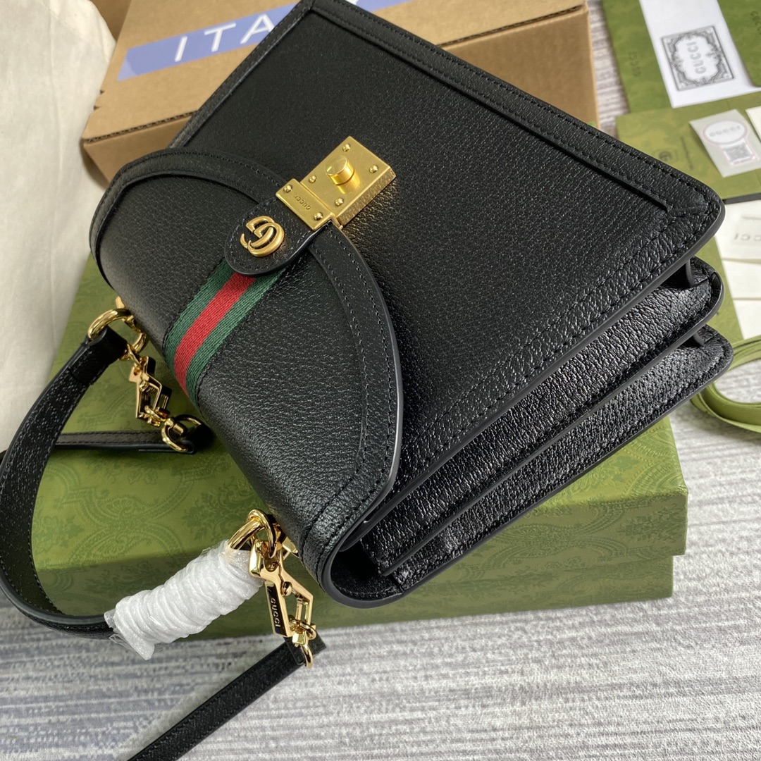 651055 Ophidia small top handle bag with Web