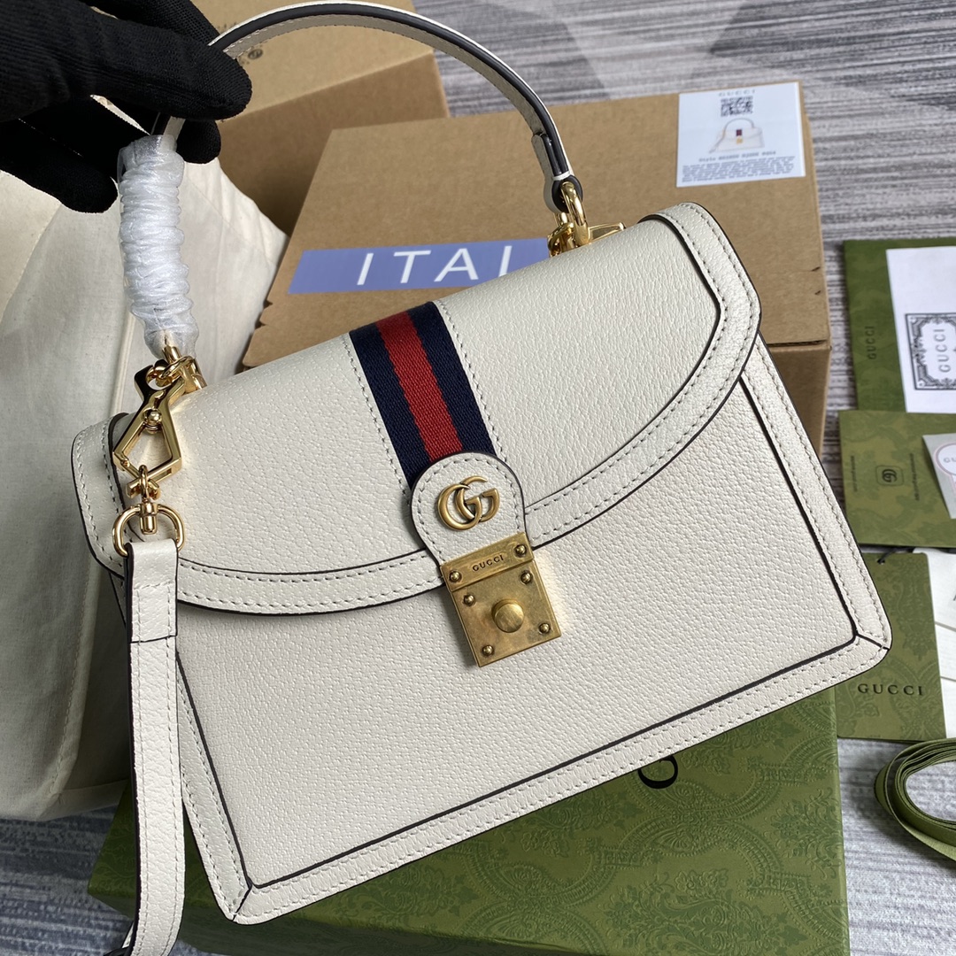 651055 Ophidia small top handle bag with Web