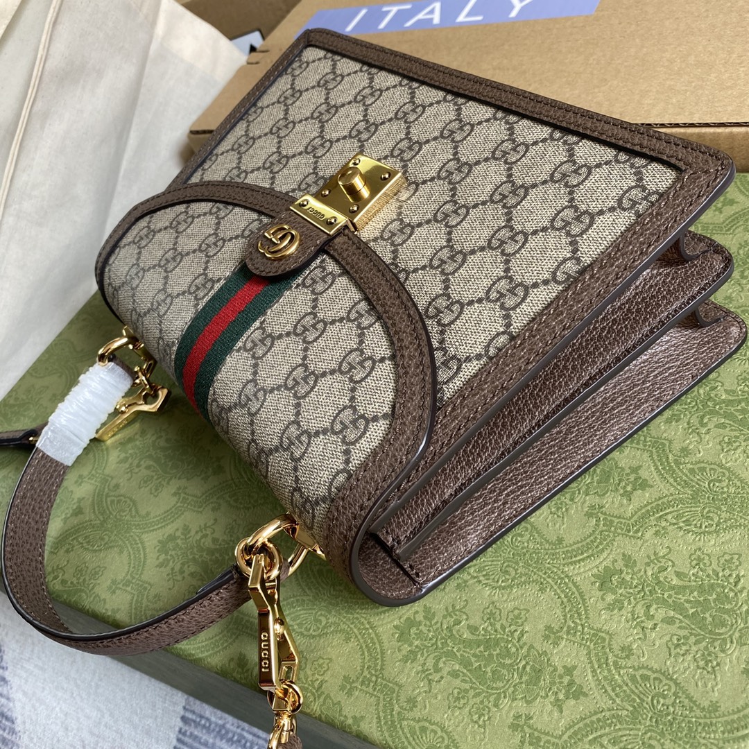 651055 Ophidia small top handle bag with Web
