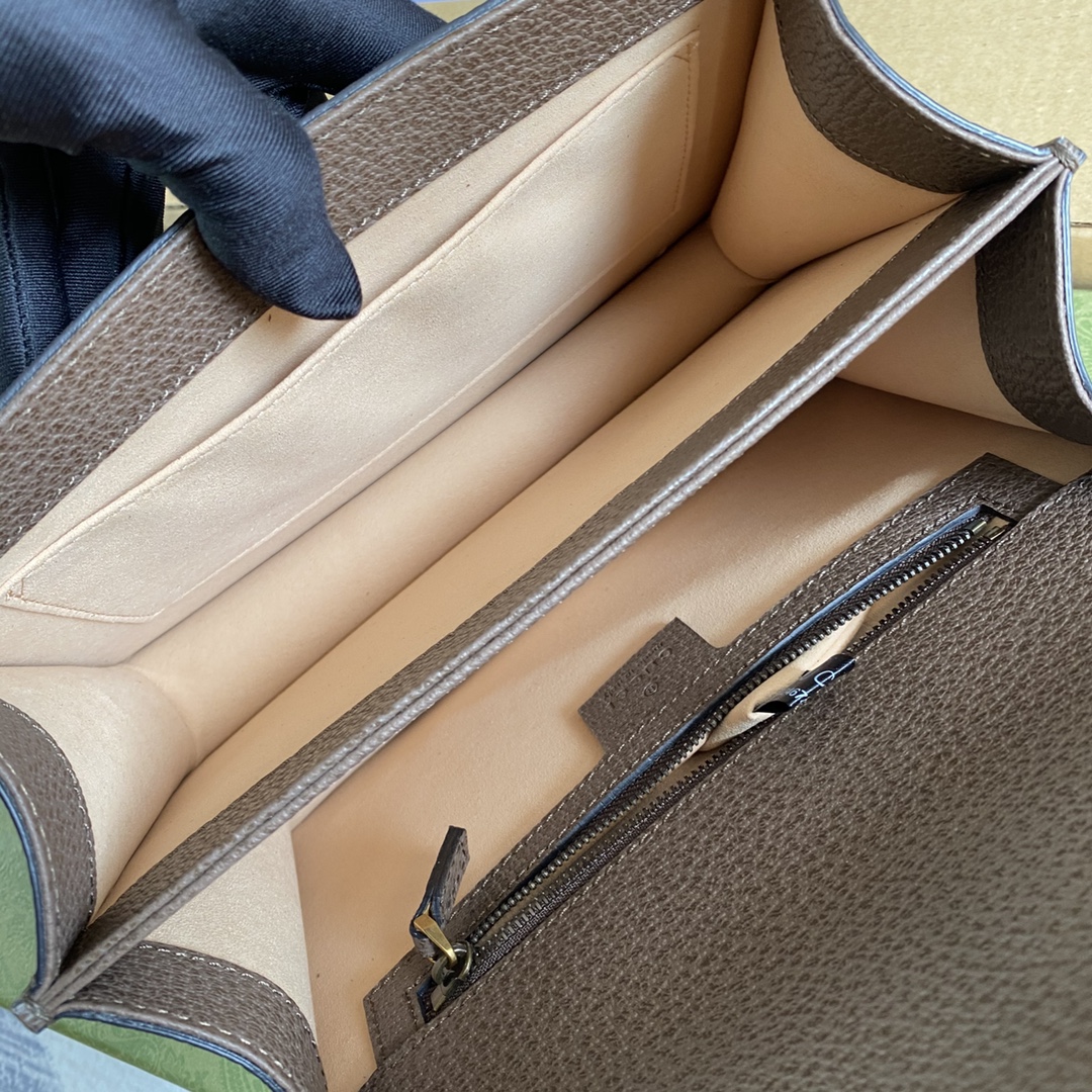 651055 Ophidia small top handle bag with Web
