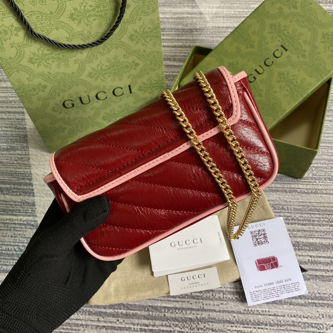 574969 GG Marmont super mini bag, GUCCI Mini Bags for Women