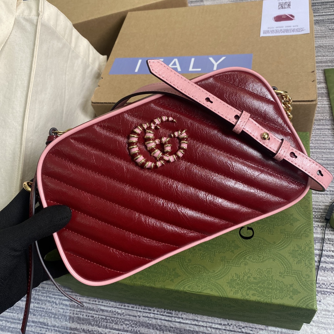 447632 GG Marmont Multicolor small shoulder bag