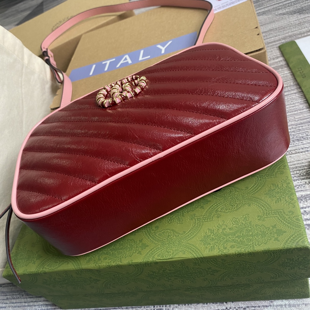 447632 GG Marmont Multicolor small shoulder bag