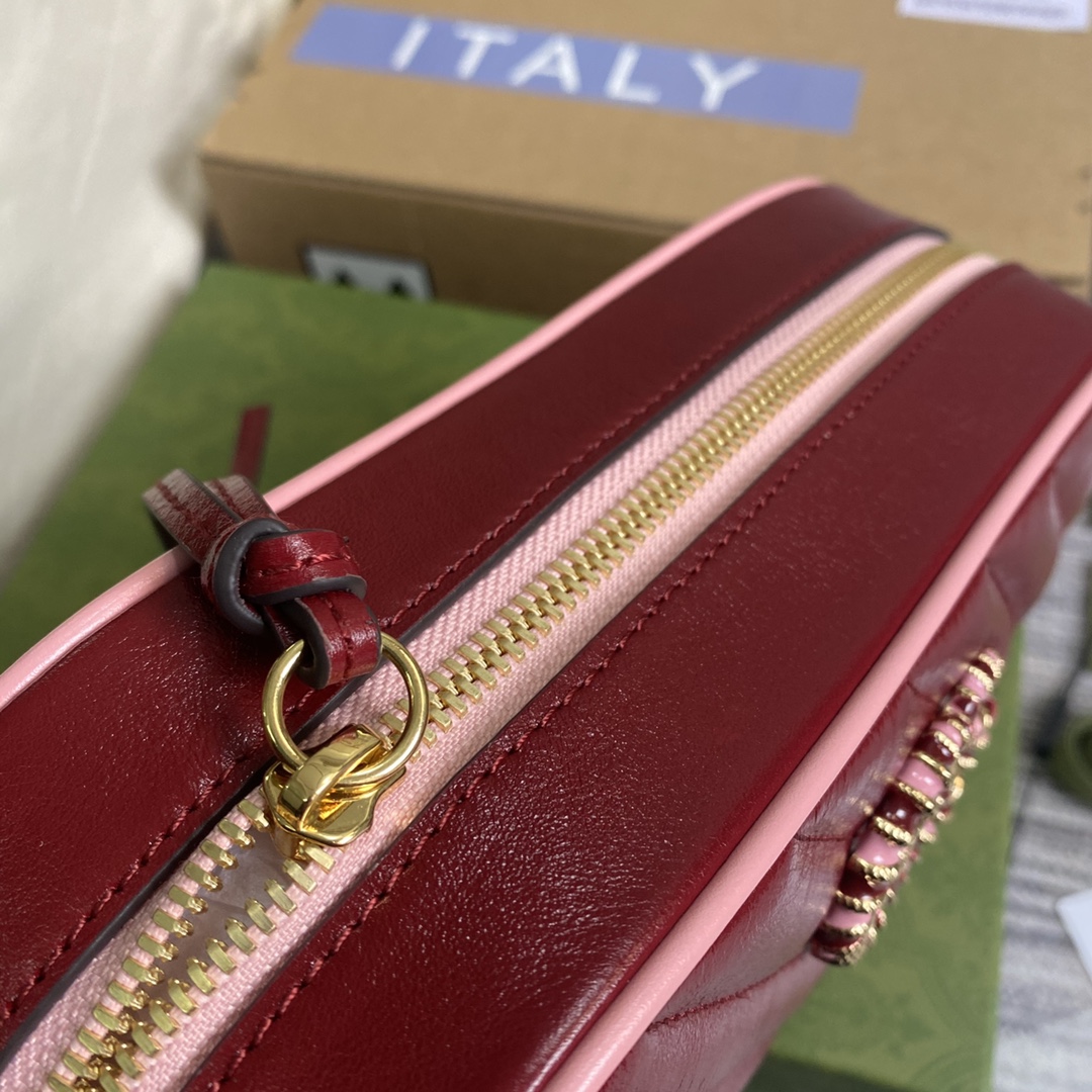 447632 GG Marmont Multicolor small shoulder bag