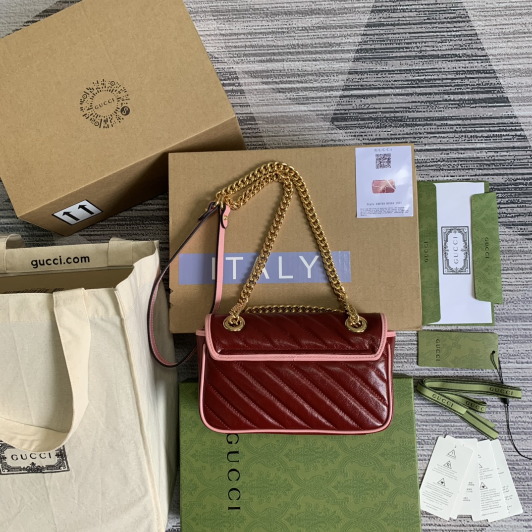 446744 GG Marmont mini matelassé shoulder bag