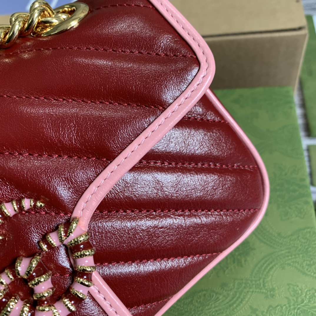 446744 GG Marmont mini matelassé shoulder bag