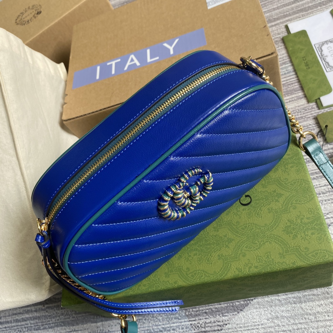 447632 GG Marmont Multicolor small shoulder bag