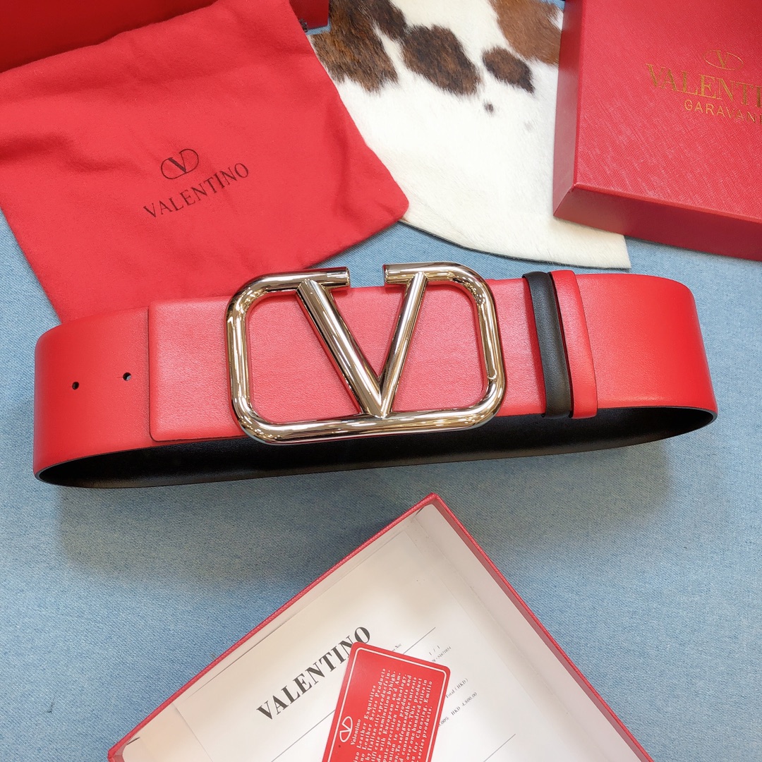 REVERSIBLE VLOGO SIGNATURE BELT IN GLOSSY CALFSKIN 70 MM / 2.8 IN.