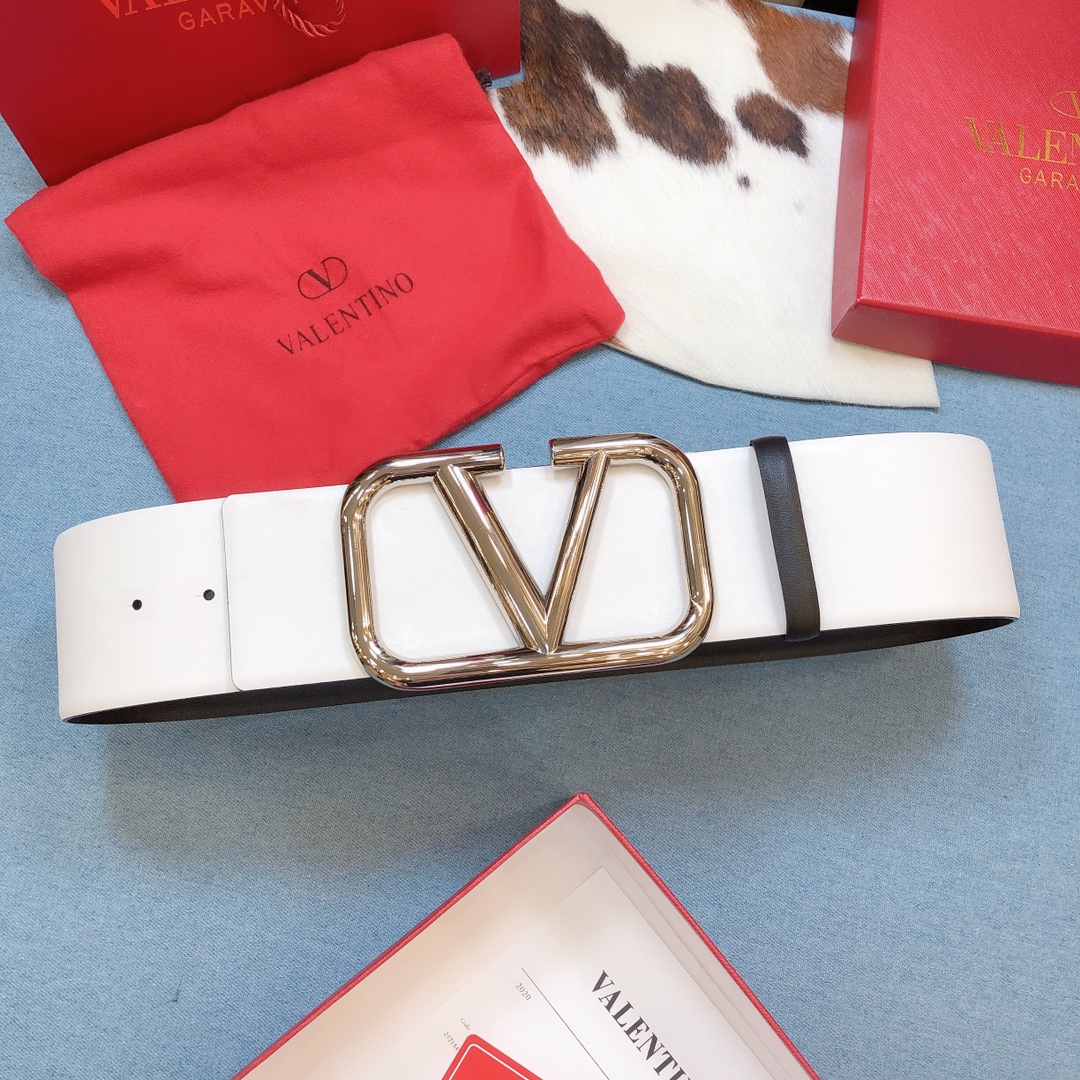 REVERSIBLE VLOGO SIGNATURE BELT IN GLOSSY CALFSKIN 70 MM / 2.8 IN.