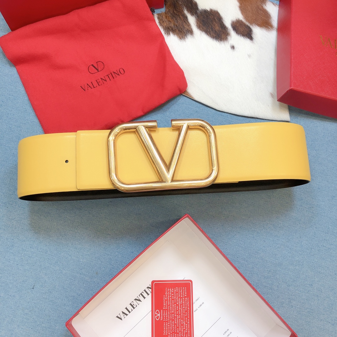 REVERSIBLE VLOGO SIGNATURE BELT IN GLOSSY CALFSKIN 70 MM / 2.8 IN.
