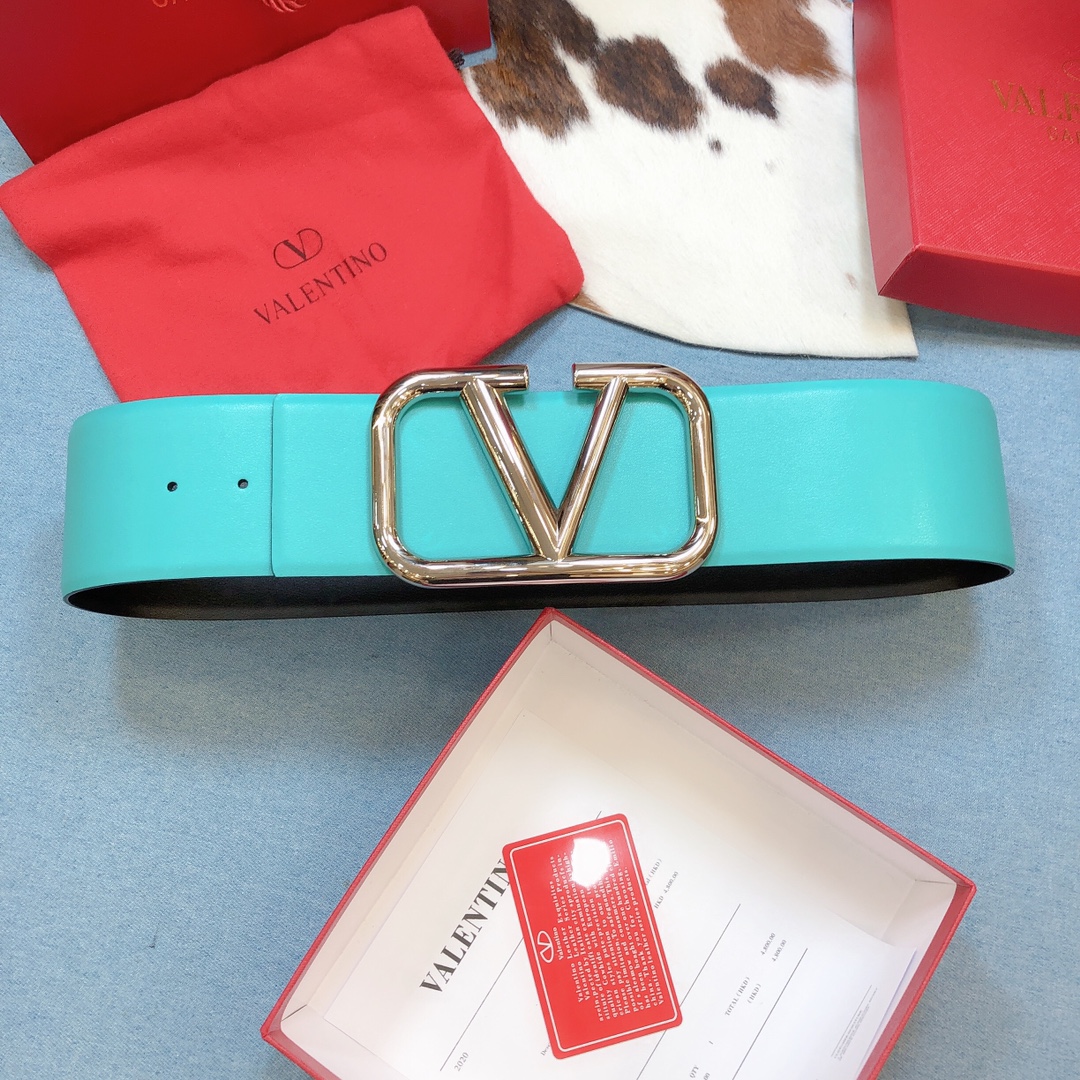 REVERSIBLE VLOGO SIGNATURE BELT IN GLOSSY CALFSKIN 70 MM / 2.8 IN.