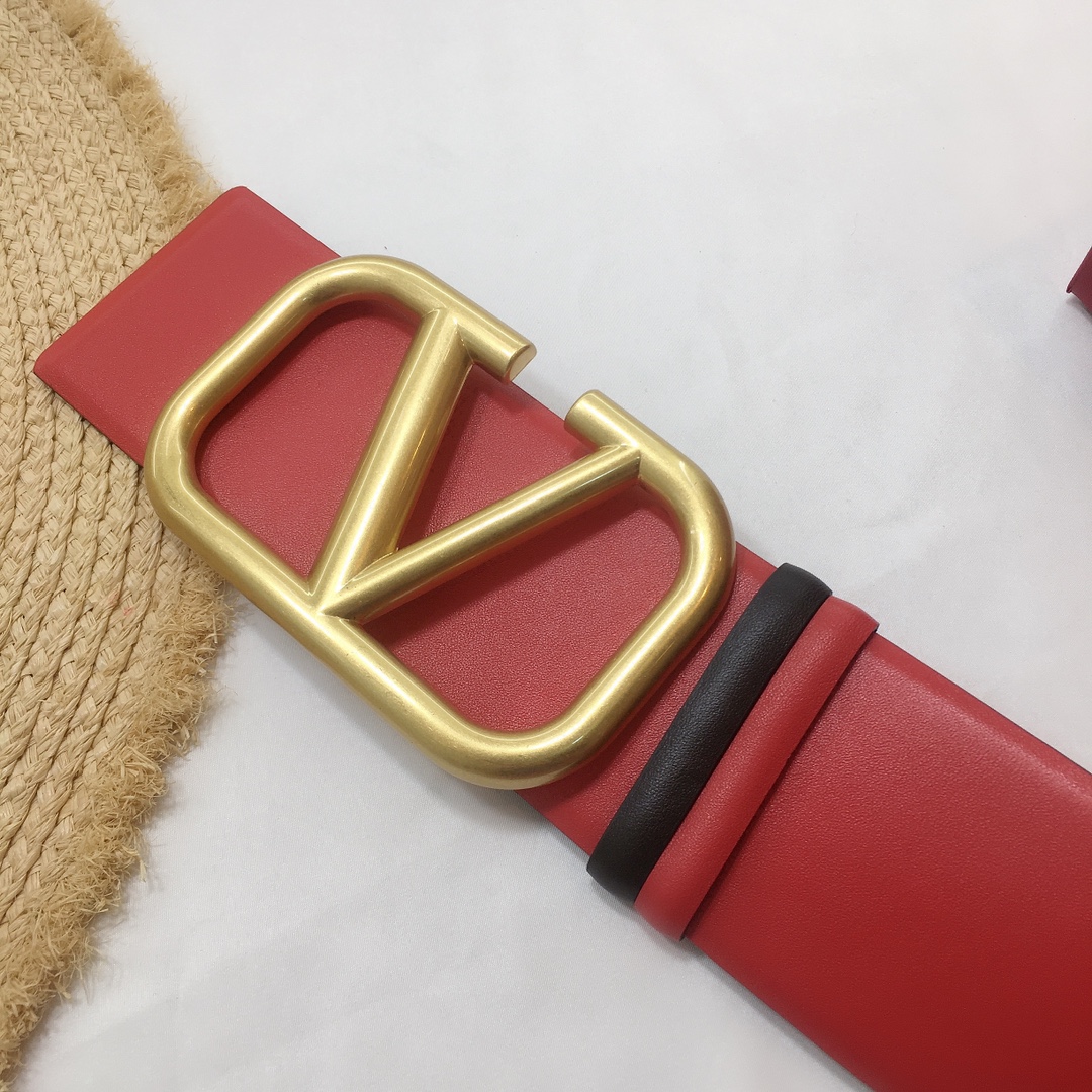 REVERSIBLE VLOGO SIGNATURE BELT IN GLOSSY CALFSKIN 70 MM / 2.8 IN.