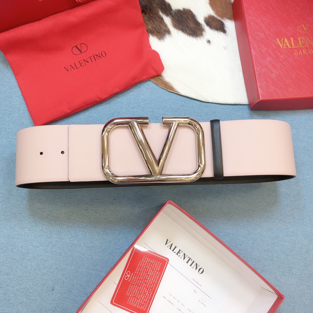REVERSIBLE VLOGO SIGNATURE BELT IN GLOSSY CALFSKIN 70 MM / 2.8 IN.