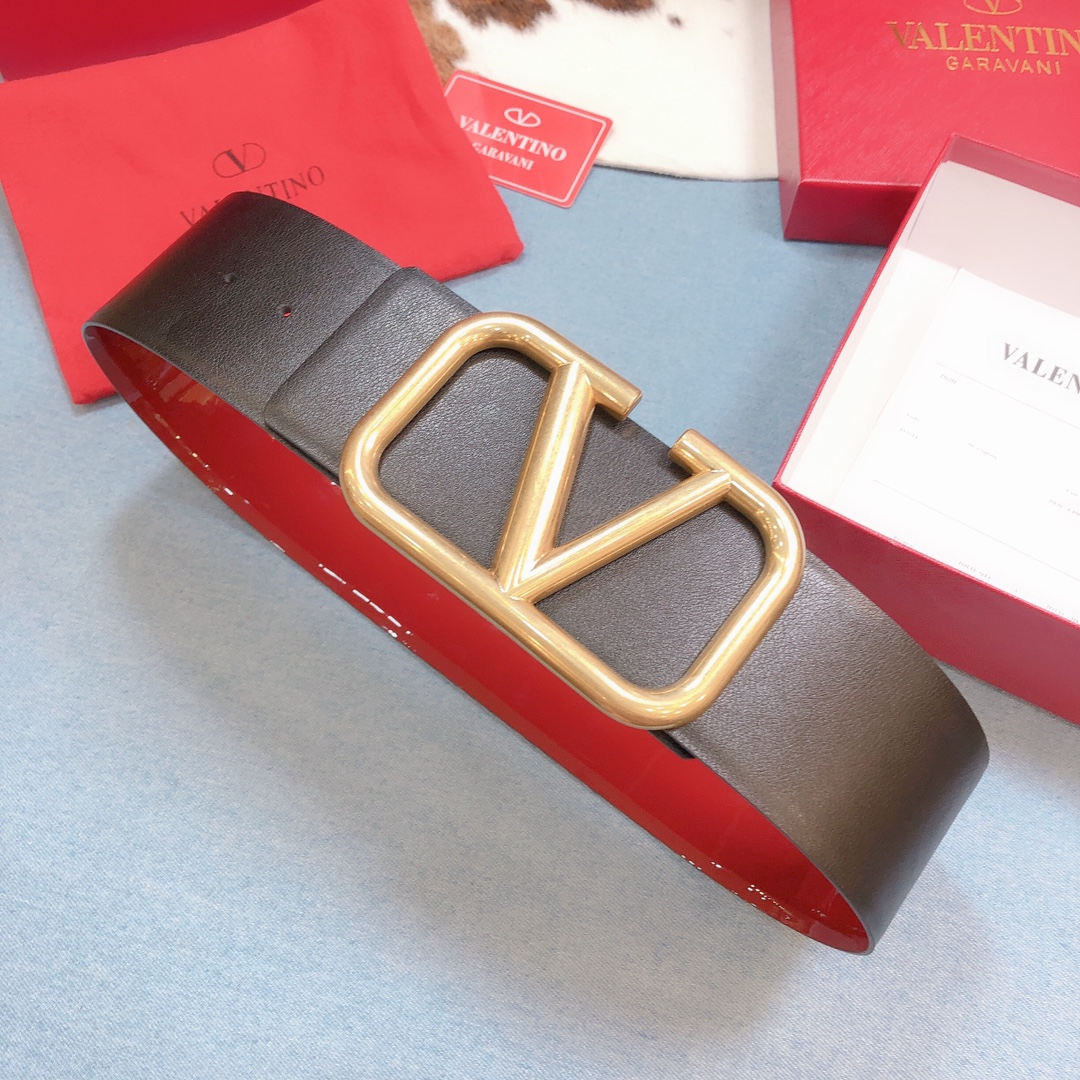REVERSIBLE VLOGO SIGNATURE BELT IN GLOSSY CALFSKIN 70 MM / 2.8 IN.