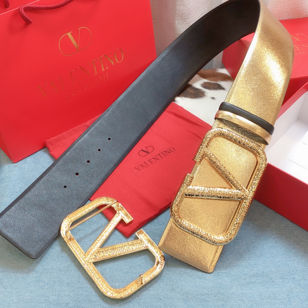 REVERSIBLE VLOGO SIGNATURE BELT IN GLOSSY CALFSKIN 70 MM / 2.8 IN.