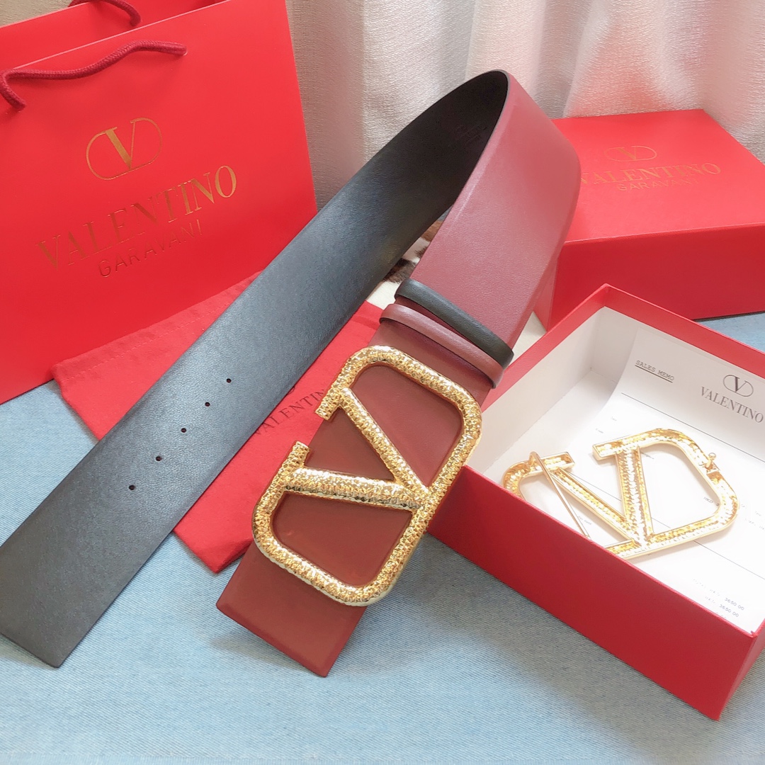 REVERSIBLE VLOGO SIGNATURE BELT IN GLOSSY CALFSKIN 70 MM / 2.8 IN.