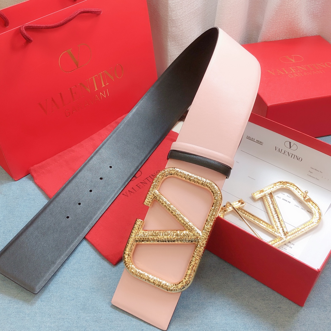 REVERSIBLE VLOGO SIGNATURE BELT IN GLOSSY CALFSKIN 70 MM / 2.8 IN.