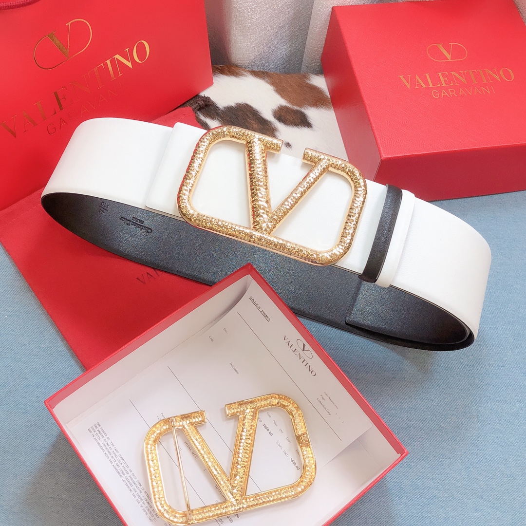REVERSIBLE VLOGO SIGNATURE BELT IN GLOSSY CALFSKIN 70 MM / 2.8 IN.