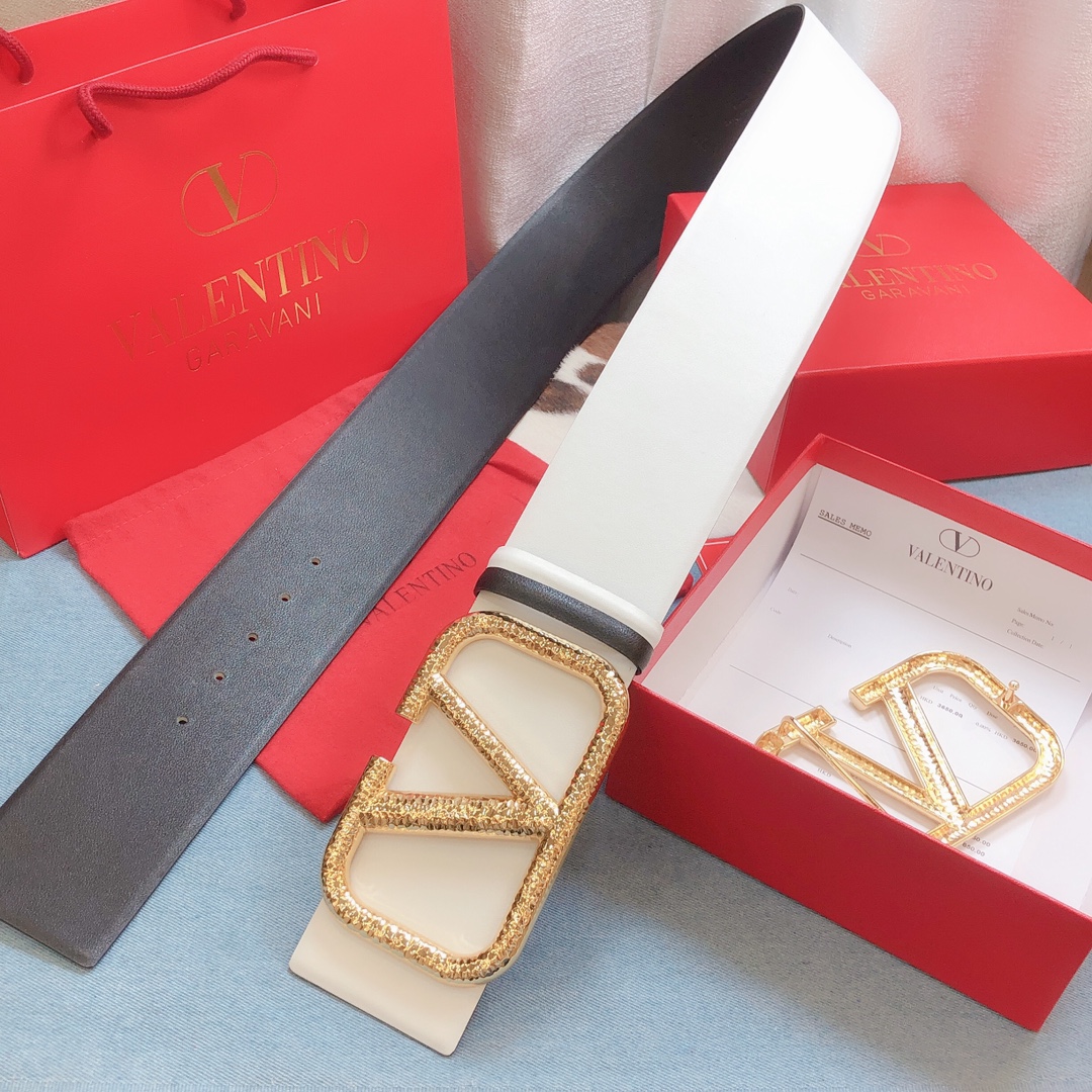REVERSIBLE VLOGO SIGNATURE BELT IN GLOSSY CALFSKIN 70 MM / 2.8 IN.