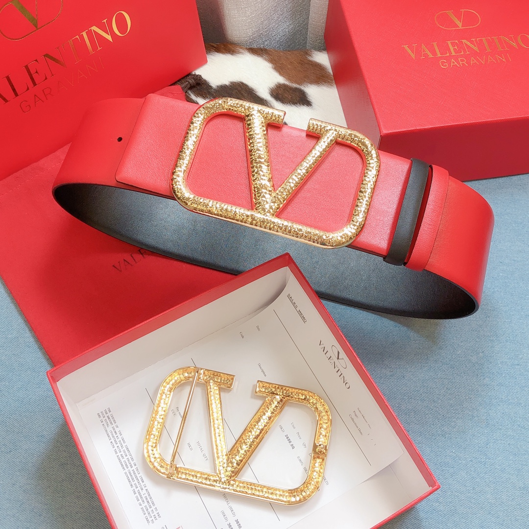 REVERSIBLE VLOGO SIGNATURE BELT IN GLOSSY CALFSKIN 70 MM / 2.8 IN.