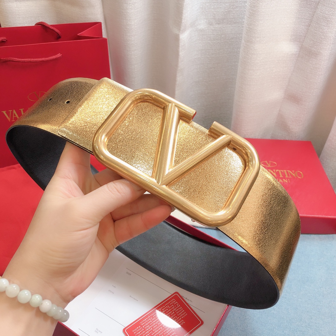 REVERSIBLE VLOGO SIGNATURE BELT IN GLOSSY CALFSKIN 70 MM / 2.8 IN.