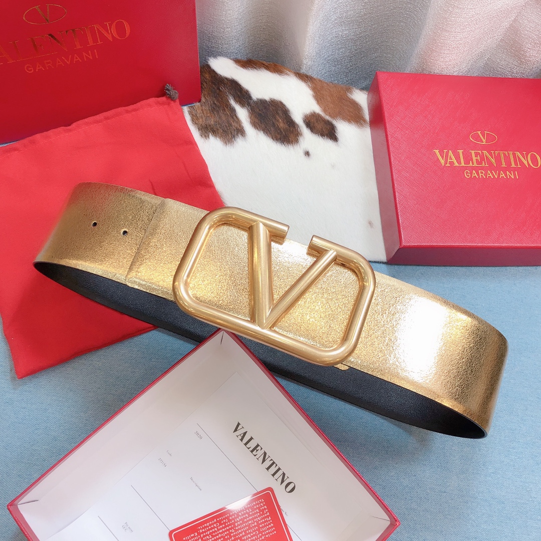 REVERSIBLE VLOGO SIGNATURE BELT IN GLOSSY CALFSKIN 70 MM / 2.8 IN.