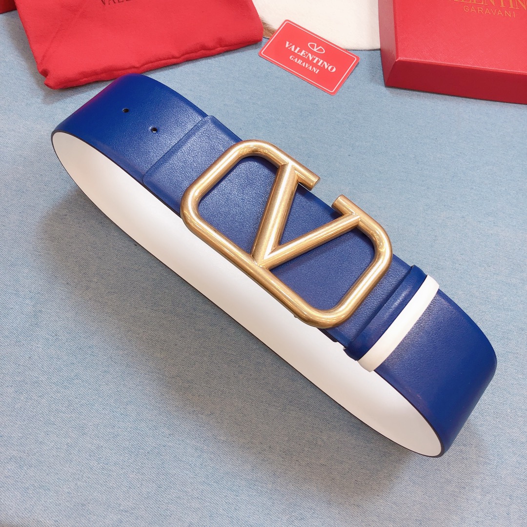REVERSIBLE VLOGO SIGNATURE BELT IN GLOSSY CALFSKIN 70 MM / 2.8 IN.