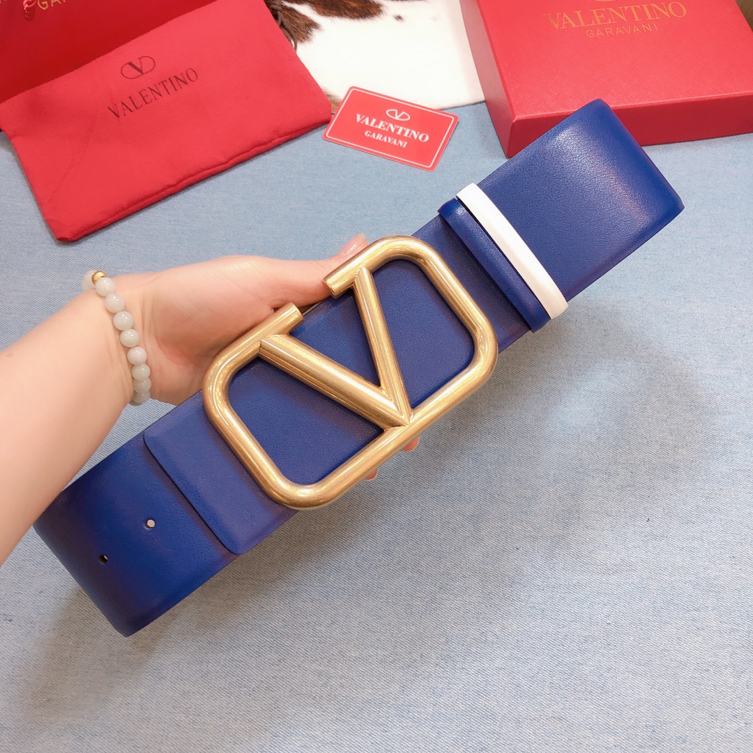 REVERSIBLE VLOGO SIGNATURE BELT IN GLOSSY CALFSKIN 70 MM / 2.8 IN.